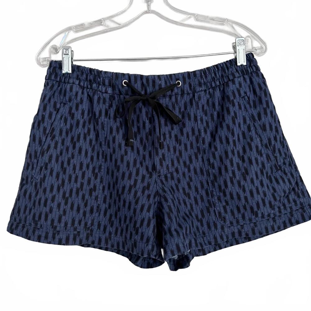 Gap Women’s Small Navy Linen Utility Shorts Elastic Drawstring Pockets